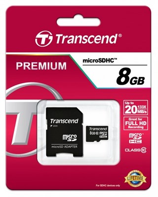 MicroSD 8GB Transcend Class10 Ultra UHS-I 20Mb/s - фото 4534