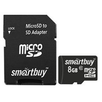 MicroSDHC 8GB SmartBuy, Class10 - фото 13039