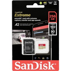 MicroSD 256GB SanDisk Extreme Class10 Ultra U3 A2 160Mb/s