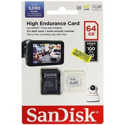 MicroSDXC 64GB SanDisk U3 4K UHD 100MB/S HIGH ENDURANCE CARD