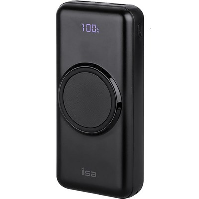 Внешний аккумулятор ISA PB-13 с функцией беспроводной зарядки 20000mAh, черный - фото 15849