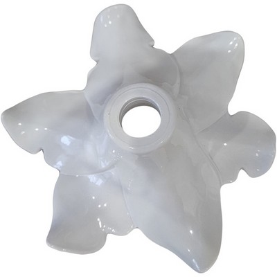 Плафон универсальный ЦВЕТОК ЛИЛИИ под цоколь E14 стекло, белый - фото 20503