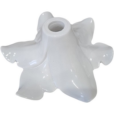 Плафон универсальный ЦВЕТОК ЛИЛИИ под цоколь E14 стекло, белый - фото 20502