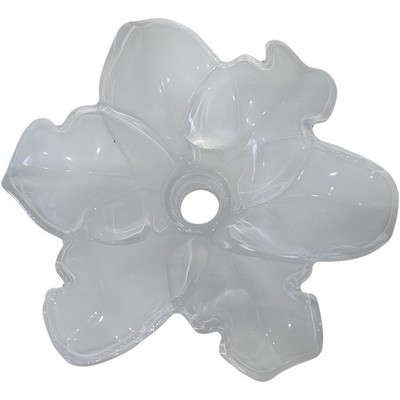 Плафон универсальный ЦВЕТОК ЛИЛИИ под цоколь E14 стекло, белый - фото 20504