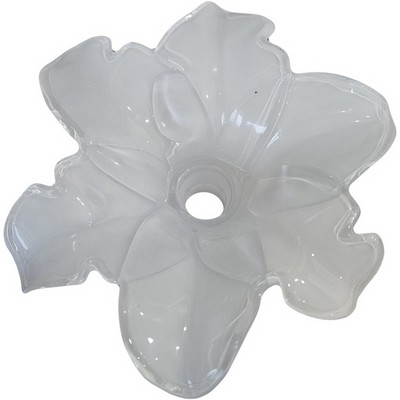 Плафон универсальный ЦВЕТОК ЛИЛИИ под цоколь E14 стекло, белый - фото 20505