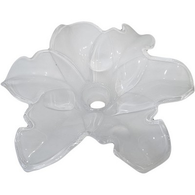 Плафон универсальный ЦВЕТОК ЛИЛИИ под цоколь E14 стекло, белый - фото 20506