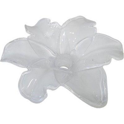 Плафон универсальный ЦВЕТОК ЛИЛИИ под цоколь E14 стекло, белый - фото 20507