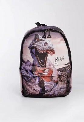 Рюкзак школьный подростковый ДИНОЗАВР №1, черный - фото 20678