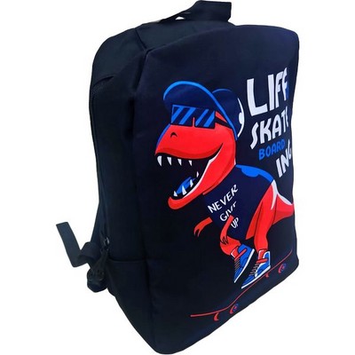 Рюкзак школьный подростковый DINO LIFE SKATE, черный - фото 20697