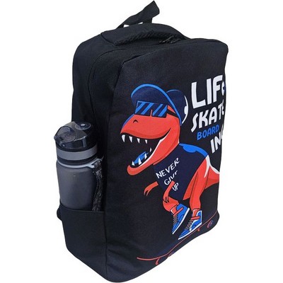 Рюкзак школьный подростковый DINO LIFE SKATE, черный - фото 20699