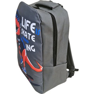 Рюкзак школьный подростковый DINO LIFE SKATE, серый - фото 20755