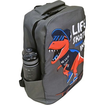 Рюкзак школьный подростковый DINO LIFE SKATE, серый - фото 20757