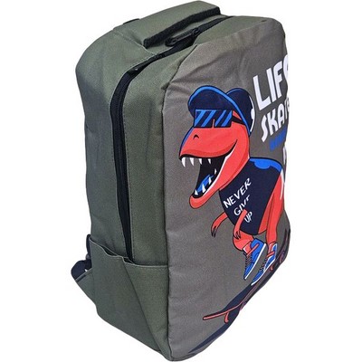 Рюкзак школьный подростковый DINO LIFE SKATE, зеленый - фото 20709