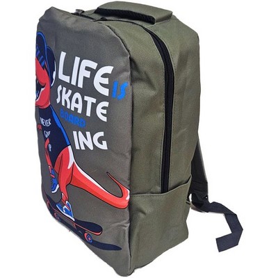 Рюкзак школьный подростковый DINO LIFE SKATE, зеленый - фото 20710