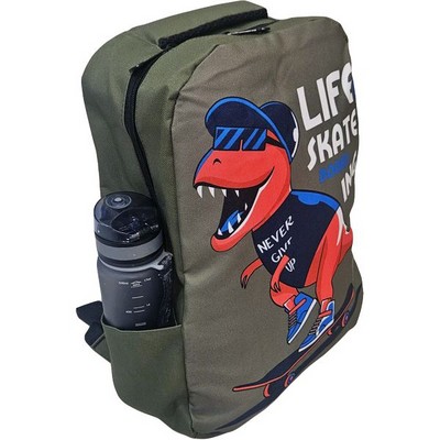 Рюкзак школьный подростковый DINO LIFE SKATE, зеленый - фото 20760