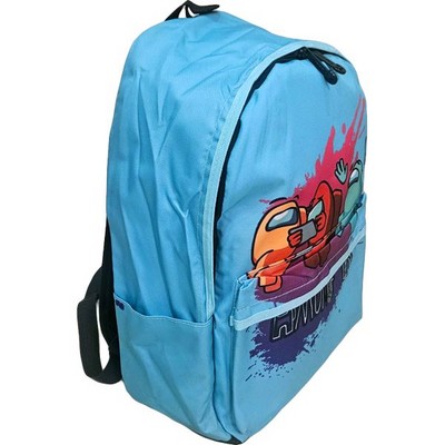 Рюкзак школьный подростковый AMONG US, голубой - фото 20795