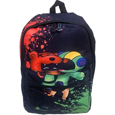 Рюкзак школьный подростковый BRAWL STARS, черный/красный - фото 20750