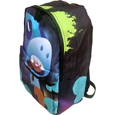 Рюкзак школьный подростковый BRAWL STARS, черный/зеленый - фото 20802
