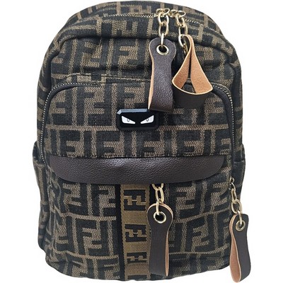 Рюкзак-сумка женская в брендовом стиле #967-1, коричневая - фото 20805