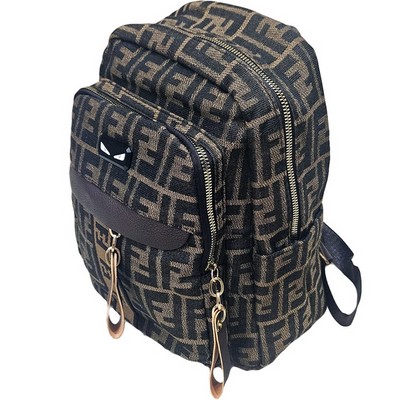 Рюкзак-сумка женская в брендовом стиле #967-1, коричневая - фото 20806