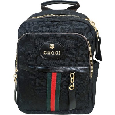 Рюкзак-сумка женская в брендовом стиле #10261, черная - фото 20826