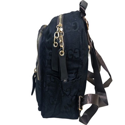 Рюкзак-сумка женская в брендовом стиле #10261, черная - фото 20829