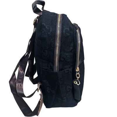 Рюкзак-сумка женская в брендовом стиле #10261, черная - фото 20830