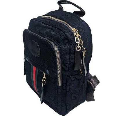 Рюкзак-сумка женская в брендовом стиле #10261, черная - фото 21815