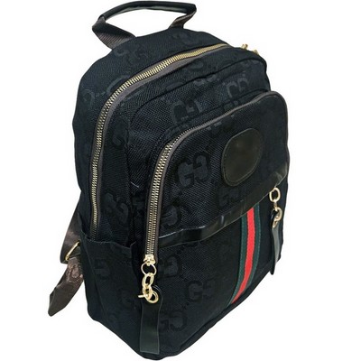 Рюкзак-сумка женская в брендовом стиле #10261, черная - фото 21816