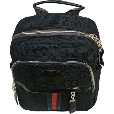 Рюкзак-сумка женская в брендовом стиле #10261, черная - фото 21819