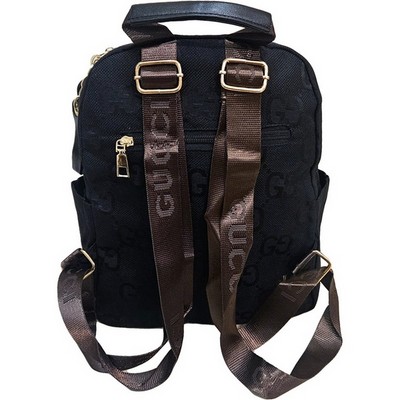 Рюкзак-сумка женская в брендовом стиле #10261, черная - фото 21820