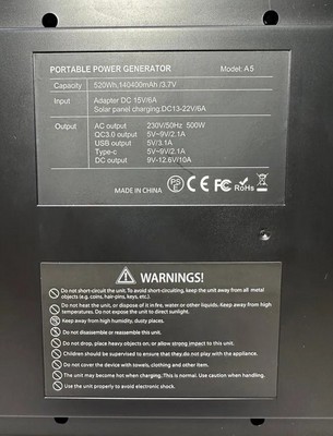 Портативная электростанция XPX A5/ 140000mAh/ 500Вт - фото 21947