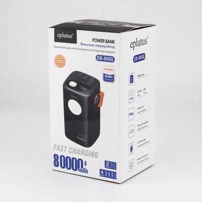 Внешний аккумулятор Eplutus EB-800Q 80000 mAh, black - фото 21963