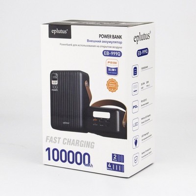 Внешний аккумулятор Eplutus EB-999Q 100000 mAh, black - фото 21969