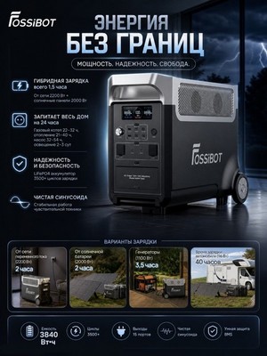 Портативная электростанция FOSSIBOT F3600 220V 3600Вт - фото 22128