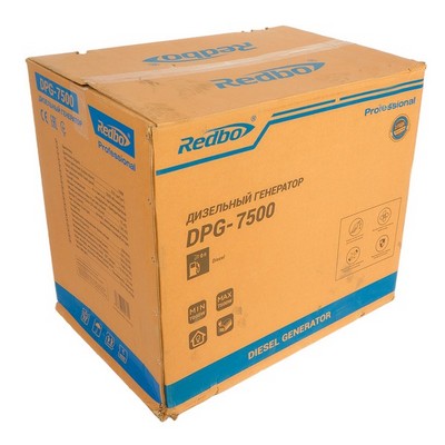 REDBO DPG-7500 Генератор дизельный (532см3, 7.0 кВт./7.5 кВт,ручной/электро стартер, дисплей) - фото 22191