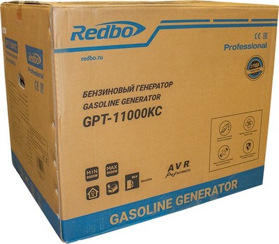 REDBO GPT-11000KC Генератор бензиновый (8,0 кВт/8,5кВт, 499см3, руч./электро стартер) - фото 22219