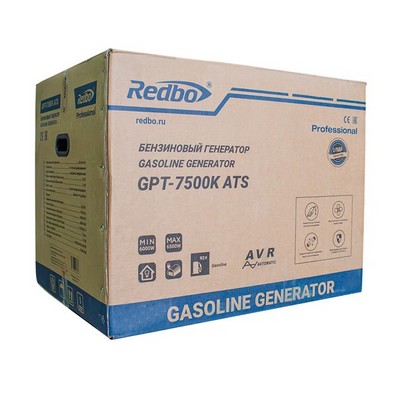 REDBO GPT-7500K ATS Генератор бензиновый (автом. блок управ-я, 6.0./6.5 кВт.ручн/электро стартер) - фото 22233