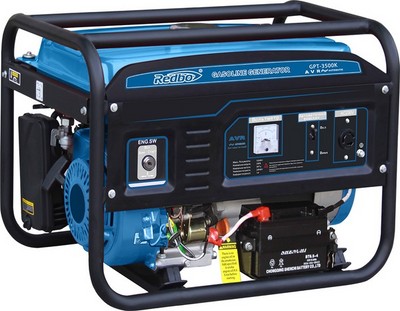 REDBO GPT-3500K Генератор бензиновый (208см3, 2,8 кВт./3,0 кВт, ручной/электр стартер) - фото 22247