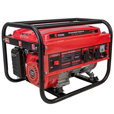 Edon PT-3000 Генератор бензиновый (208см3, 2800/3000Вт,12В/8,3А; ручной стартер) - фото 22257