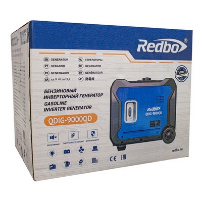 REDBO QDIG-9000QD Генератор бензиновый инверторный (312см3; 6,8/7,2 кВт; ручн/электро стартер) - фото 22283