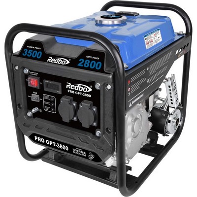 REDBO PRO GPT-3800 Генератор бензиновый инверторный (212см3, 2,8 кВт/3,5 кВт, ручн. стартер, ECO) - фото 22295