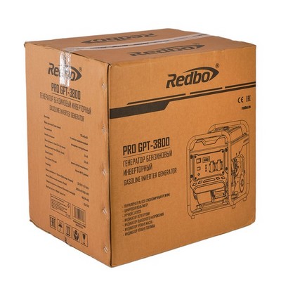 REDBO PRO GPT-3800 Генератор бензиновый инверторный (212см3, 2,8 кВт/3,5 кВт, ручн. стартер, ECO) - фото 22299