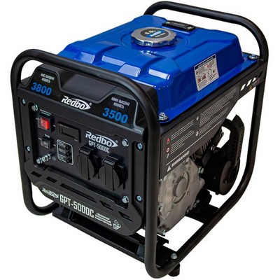 REDBO GPT-5000C Генератор бензиновый инверторный (223см3/ч, 3,5кВт/3,8 кВт, ручн.стартер, ECO) - фото 22314