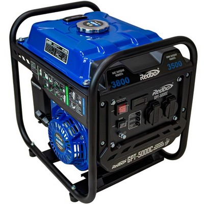 REDBO GPT-5000C Генератор бензиновый инверторный (223см3/ч, 3,5кВт/3,8 кВт, ручн.стартер, ECO) - фото 22315