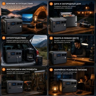 Портативная электростанция LANX LC-3551-1000W 220V 250000mAh - фото 22334