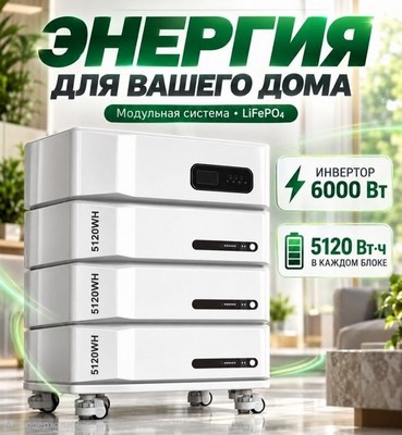 Гибридный инвертор YONGMIN 6000W/5120Wh - фото 22481