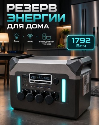 Портативная электростанция LC-2783-1800W 220V 350000mAh - фото 22493