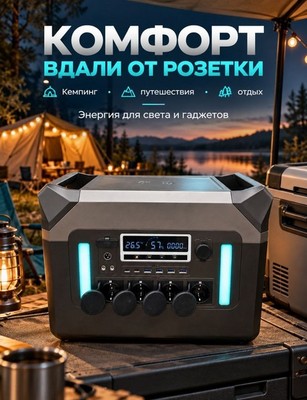 Портативная электростанция LC-2783-1800W 220V 350000mAh - фото 22494