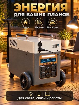 Портативная электростанция SOLAR GENERATOR 3000W-810000мAч - фото 22533